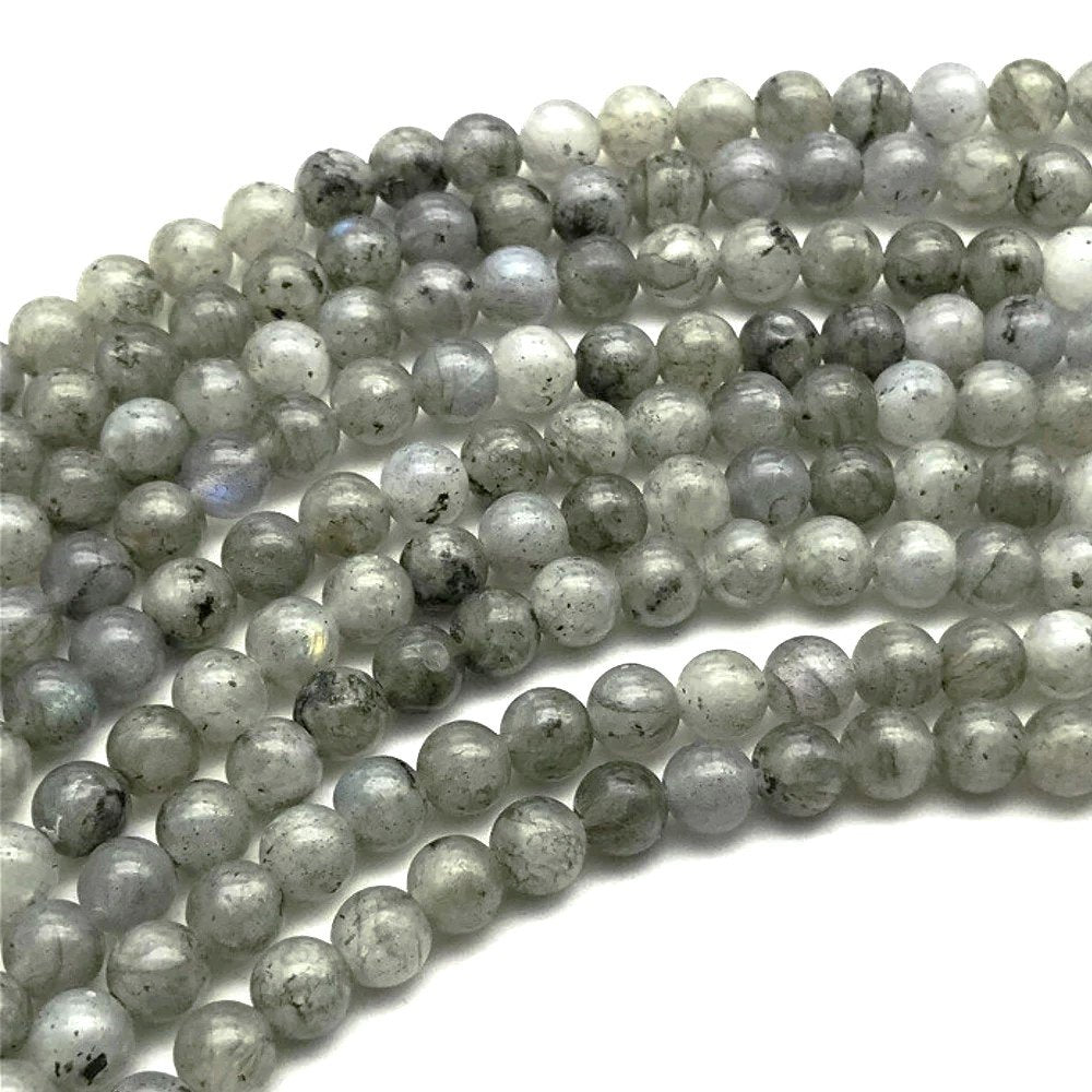 Grey Labradorite Beads Plain Round 4mm Strand Of 90+