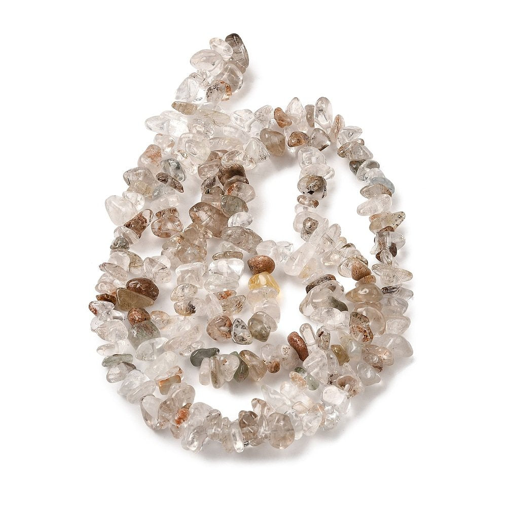 Clear/Mixed Lodolite Quartz Beads Chip 5-8mm Strand Of 200+