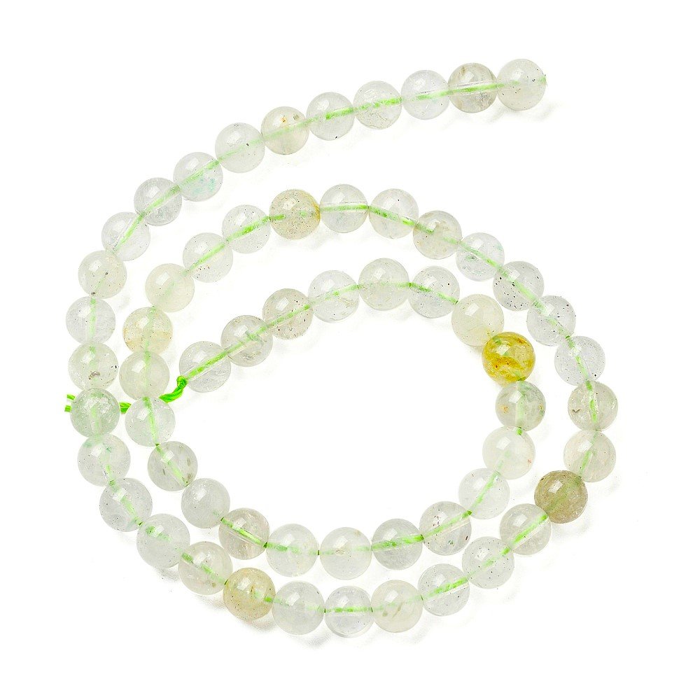 Green Beryl Beads Plain Round 6mm Strand Of 60+