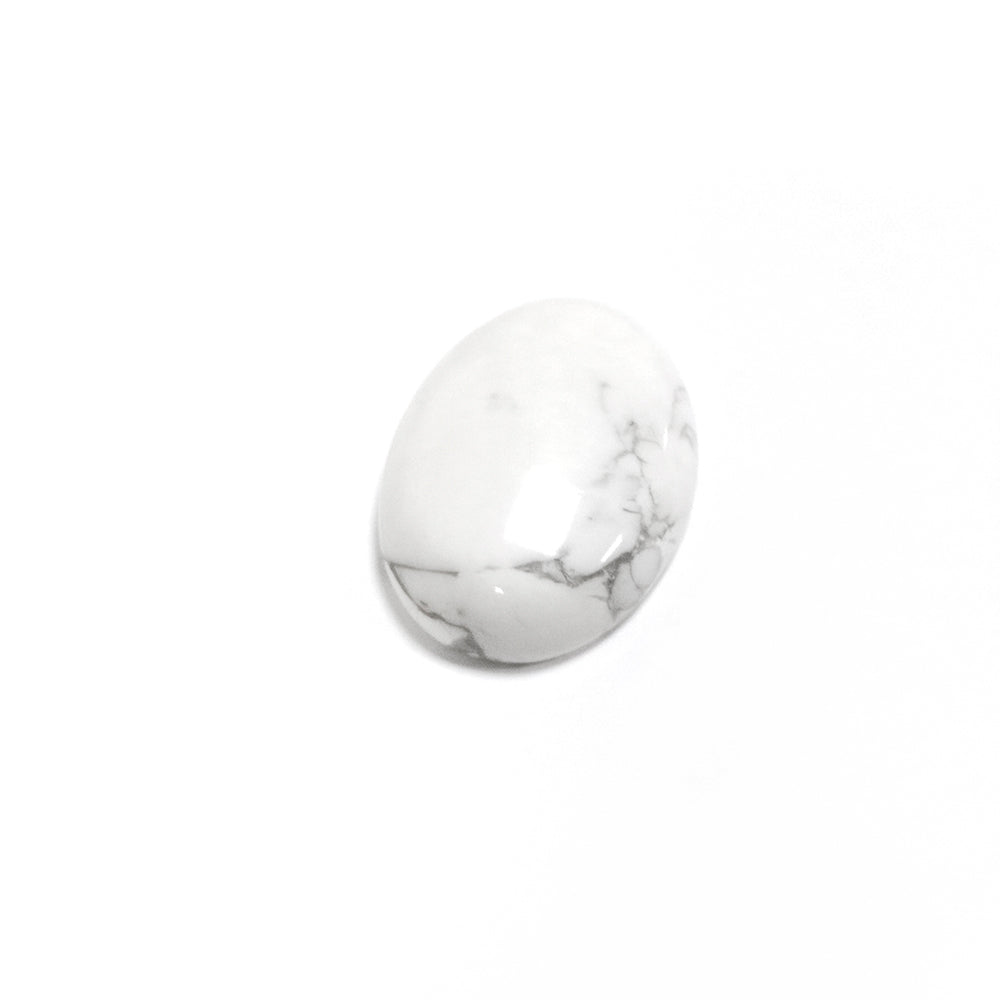 Howlite Cabochon White/Grey Oval Calibrated 18x25mm Pack Of 1
