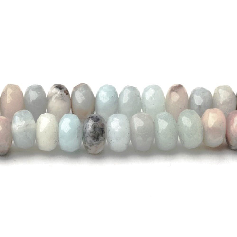 Multicolour Amazonite Beads Faceted Rondelle 4x6mm Strand Of 90+
