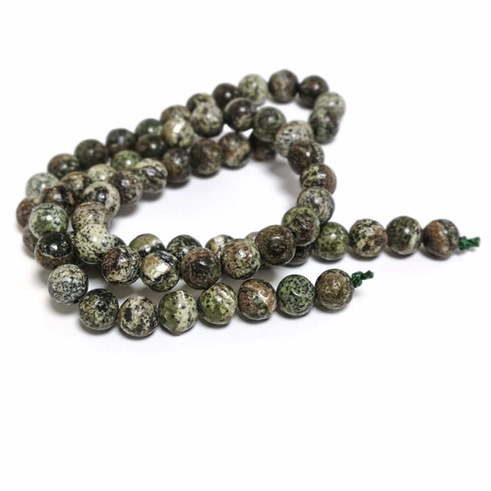 Green Mica Schist Beads Plain Round 6mm Strand Of 60+