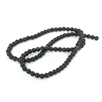 Black Obsidian Beads Plain Round 4mm Strand Of 90+