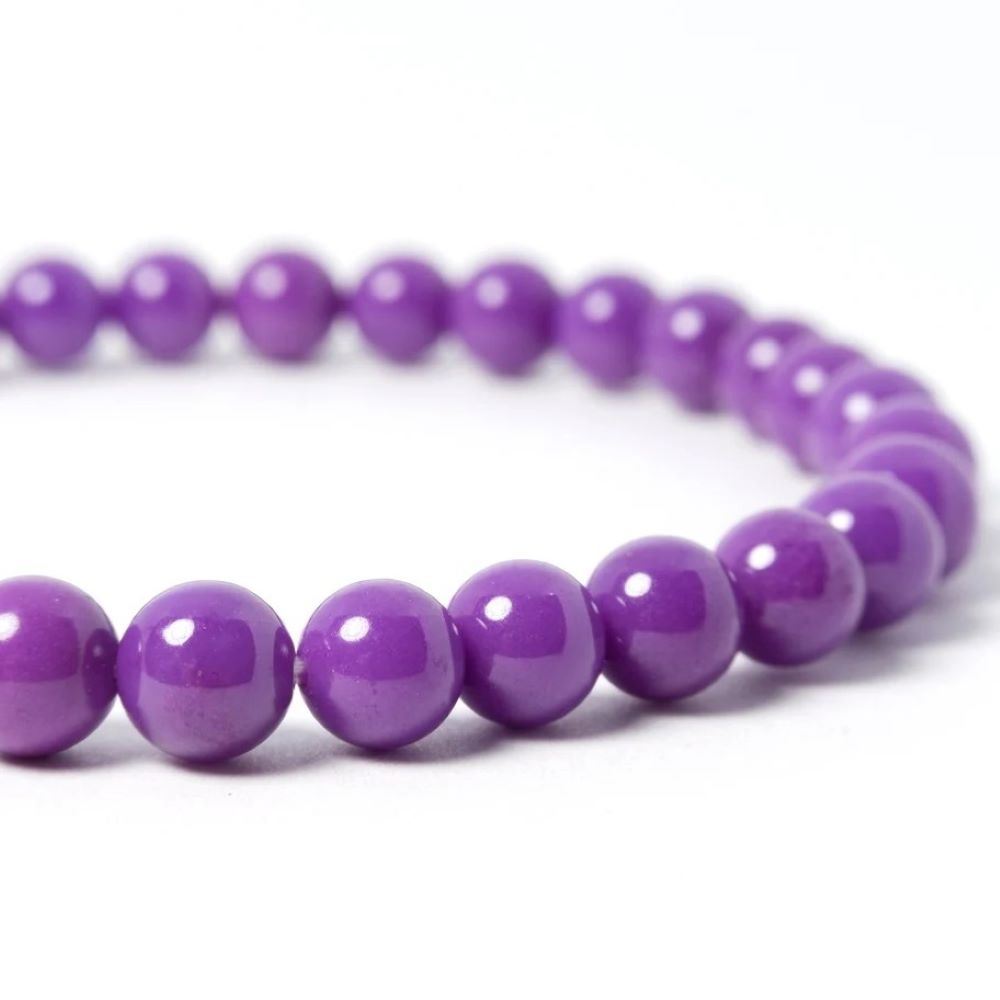 Purple Phosphosiderite Beads Plain Round 4mm Strand Of 90+