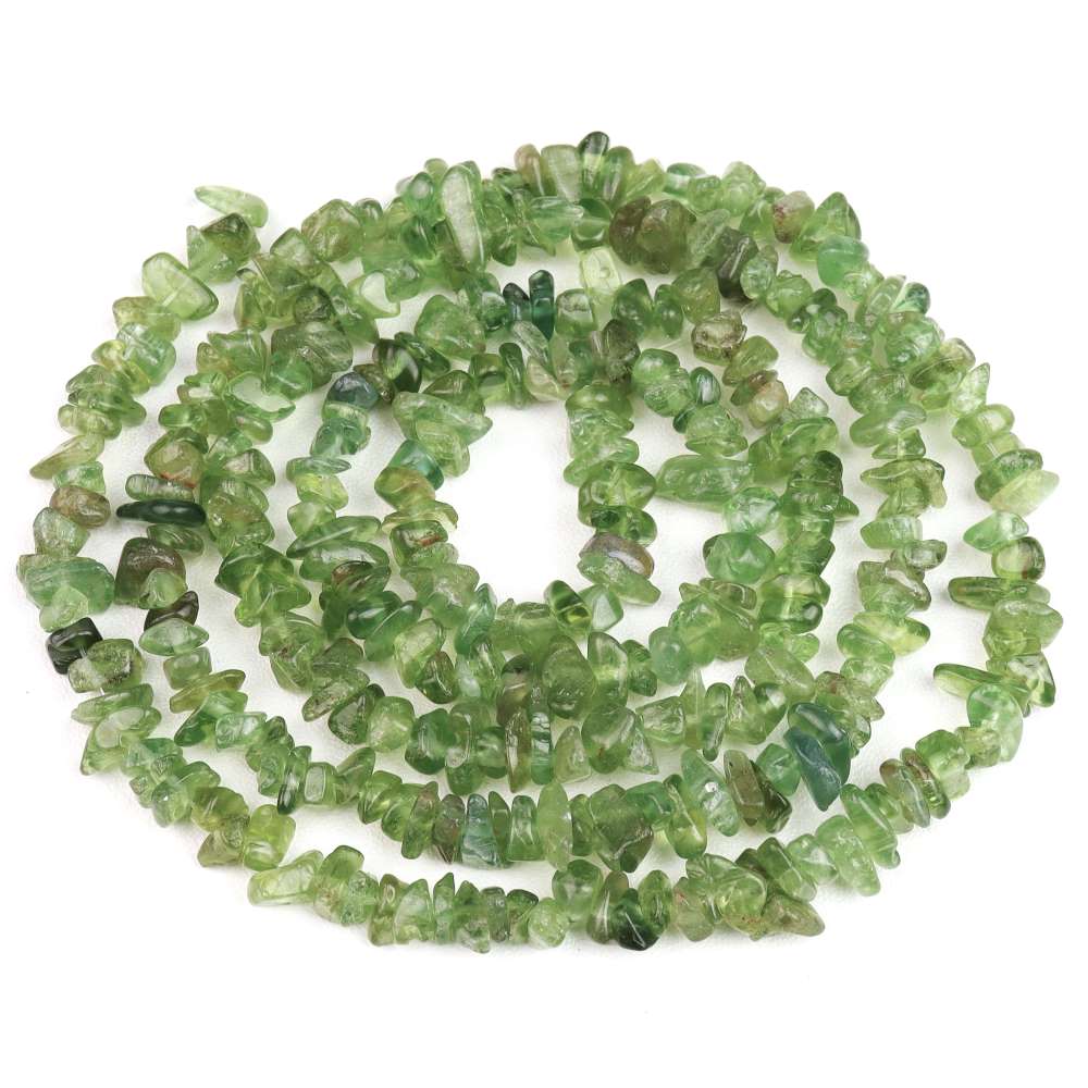 Green Apatite Beads Chip 5-8mm Strand Of 200+