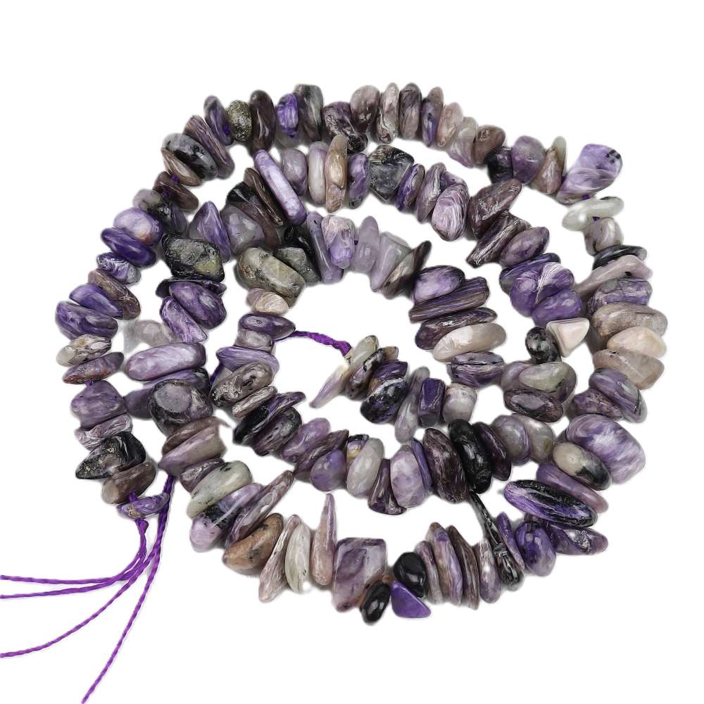 Purple/Grey Charoite Beads Chip 5-8mm Strand Of 100+