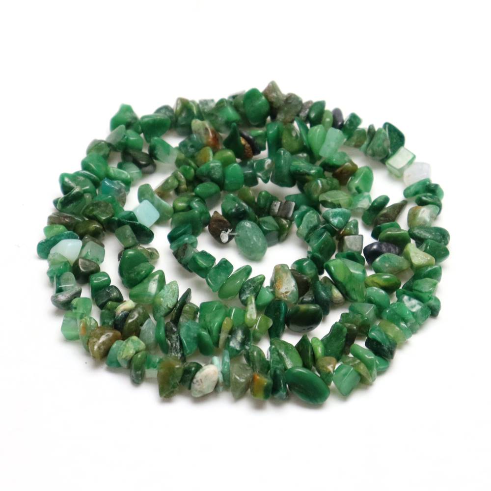 Green African Jade Beads Chip 5-8mm Strand Of 200+