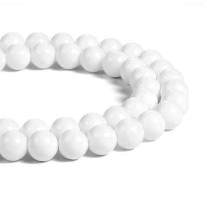 White Tridacna (Hippopus) Beads Plain Round 6mm Strand Of 60+