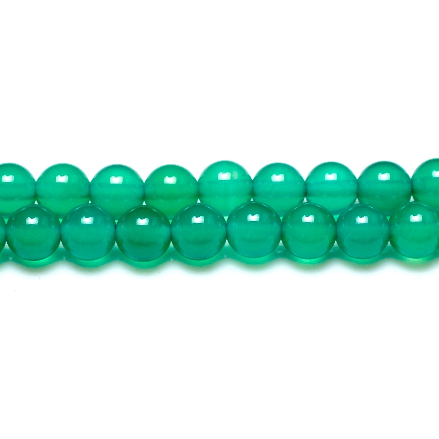 Green Onyx Beads Plain Round 4mm Strand Of 89+