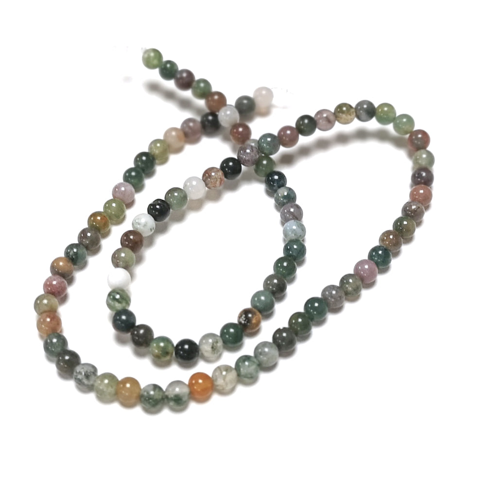 Multicolour Fancy Jasper Beads Plain Round 4mm Strand Of 95+