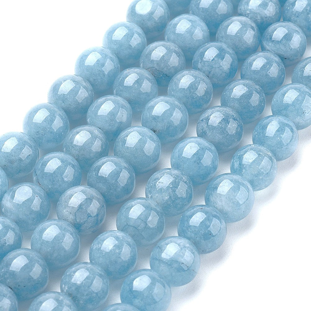 Blue Sponge Quartz Beads Plain Round 4mm Strand Of 80+