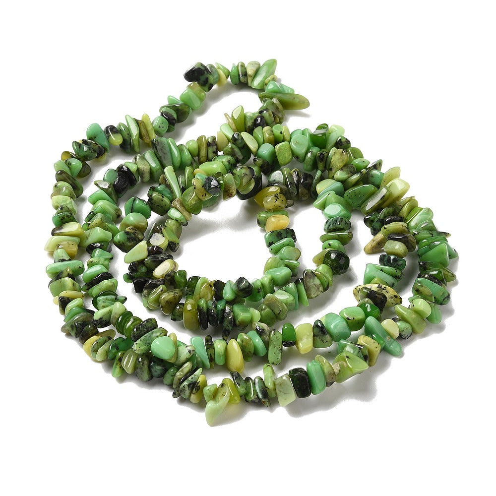 Pale Green Chrysoprase Beads Chip 5-8mm Long Strand Of 240+