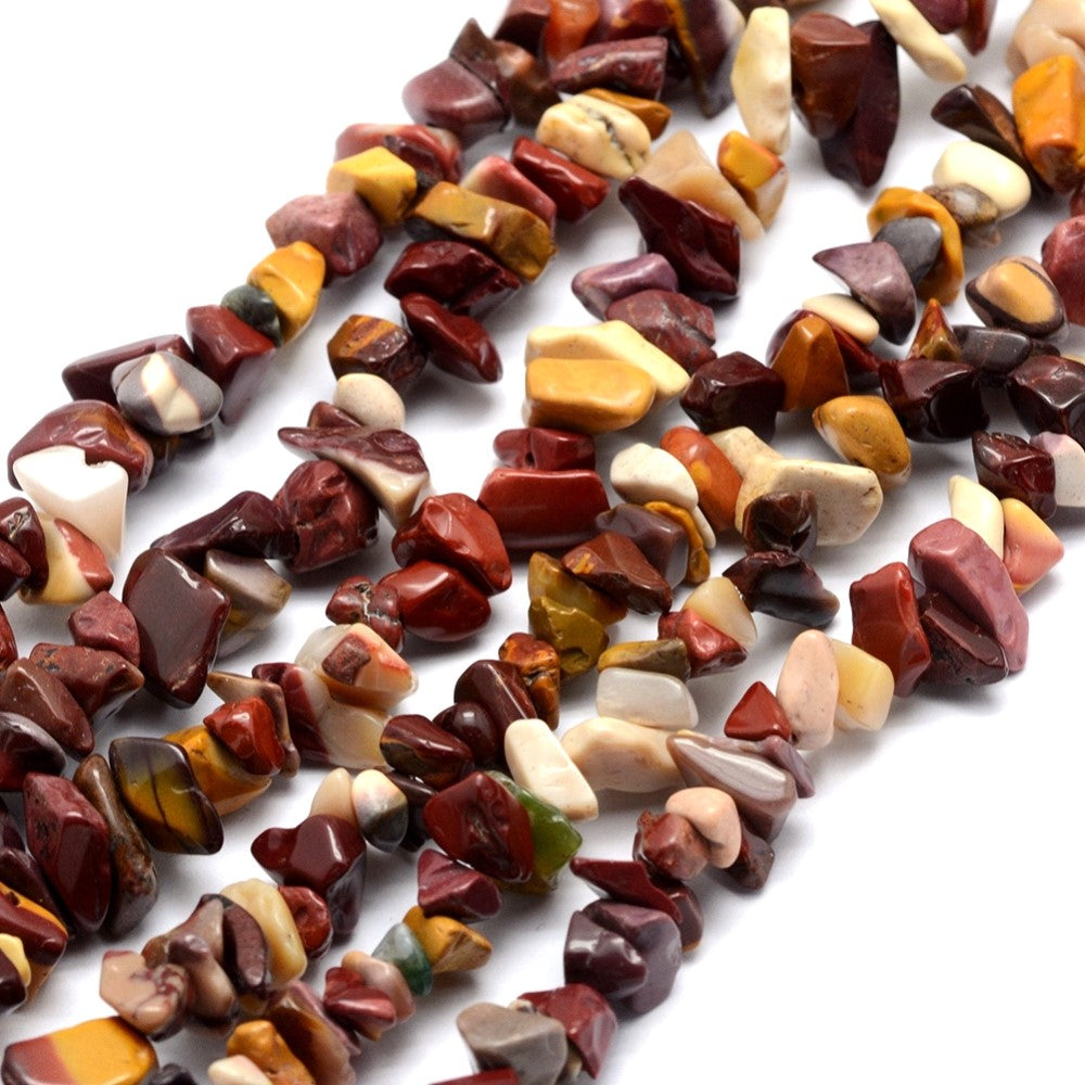 Multicolour Mookaite Beads Chip 5-8mm Long Strand Of 240+