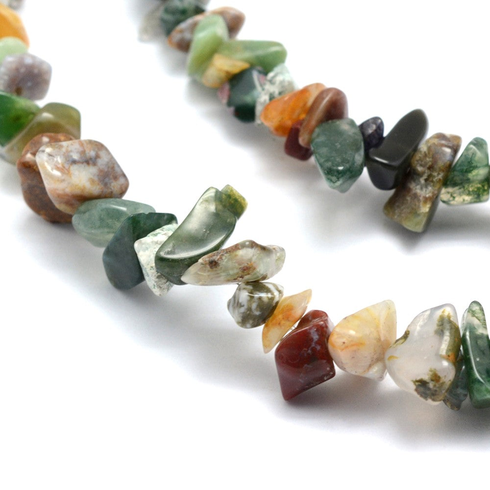 Multicolour Fancy Jasper Beads Chip 5-8mm Long Strand Of 240+