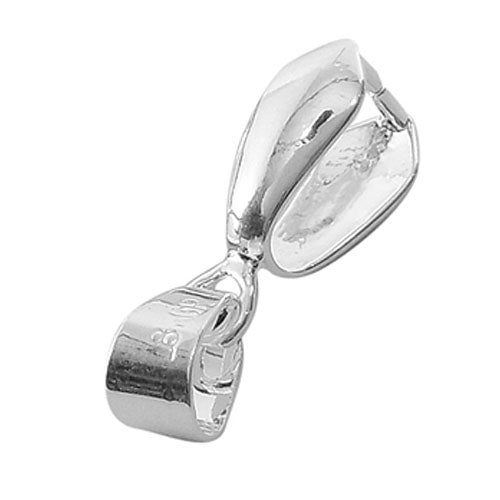 Brass Ice Pick Pinch Bails Silver Tone Horse Shoe 20mm Pack Of 20