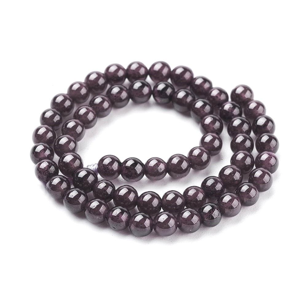 Dark Red Garnet Beads Plain Round 2.5mm Strand Of 62+