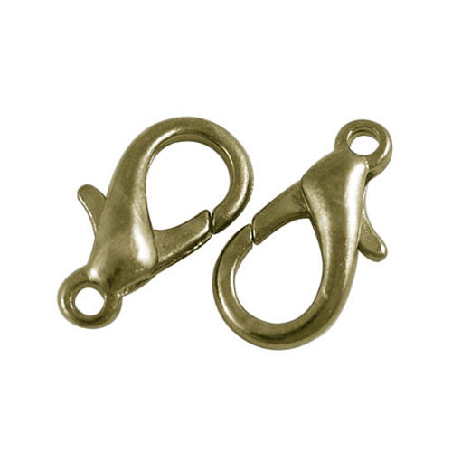 Metal Alloy Lobster Clasps Antique Bronze 12x21mm Pack Of 20