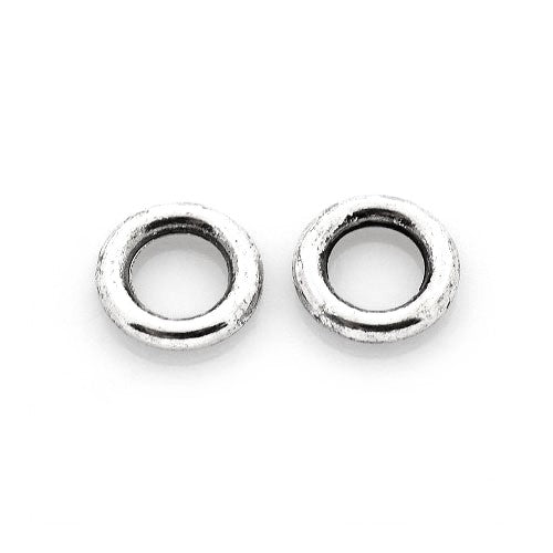 Antique Silver Metal Alloy Beads Donut Spacer 8mm Pack Of 50+