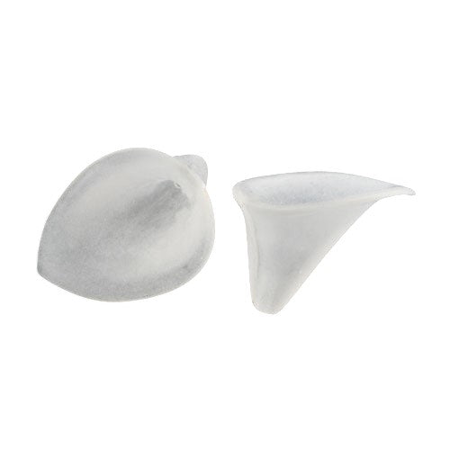 White Lucite Beads Flower 20x25mm Pack Of 30