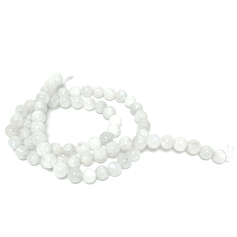 White Moonstone Beads Plain Round 5mm Strand Of 65+