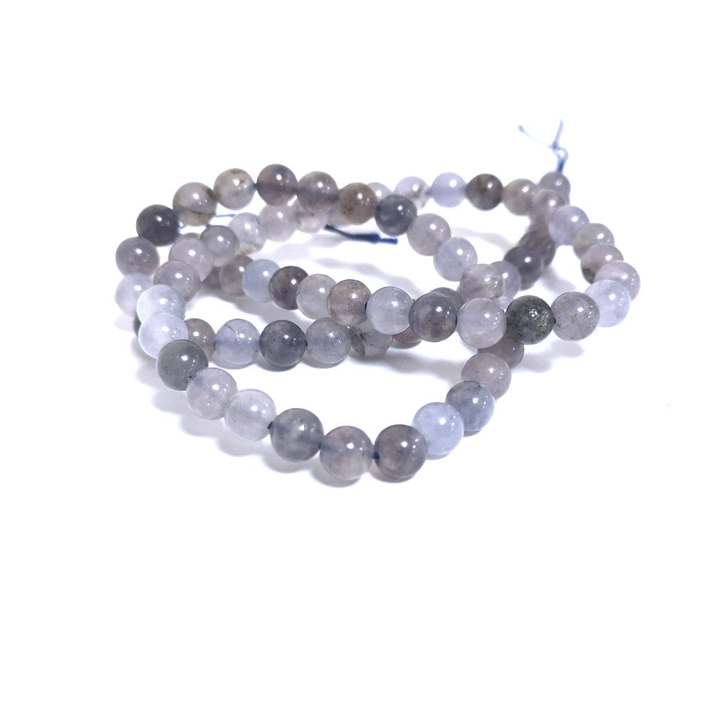 Indigo/Lilac Iolite Beads Plain Round 6mm Strand Of 60+