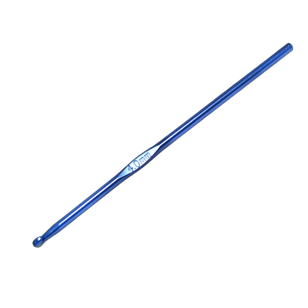 Aluminium Crochet Hook Blue 4mm 
