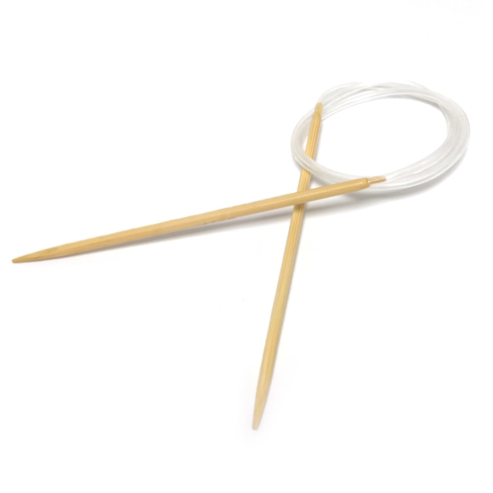 80cm Bamboo Circular Knitting Needle Natural 4mm 
