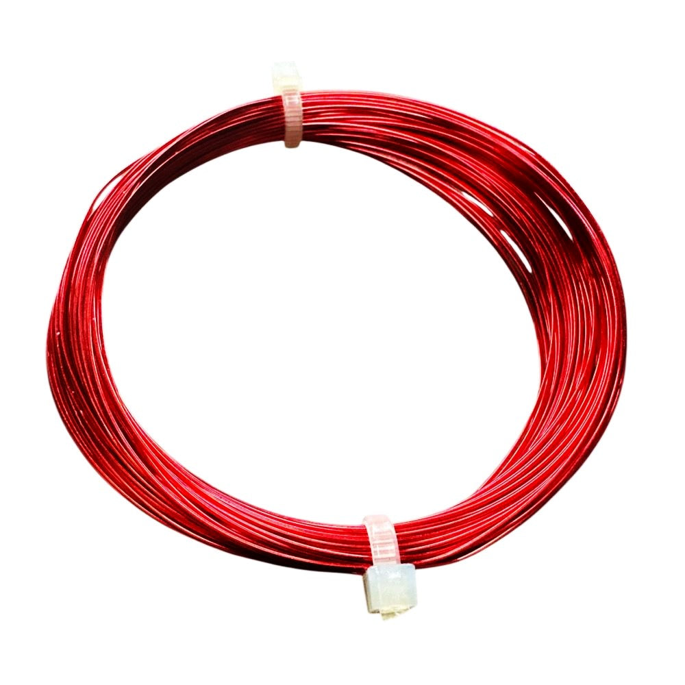 Copper Craft Wire Bright Red Enamelled 15M Coil 0.5mm Thick 
