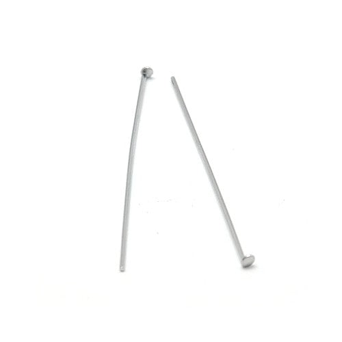 304 Stainless Steel Flat Head Pins Silver 0.6x50mm Pack Of 110+