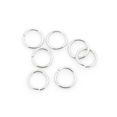 304 Stainless Steel Open Jump Rings Silver Round 1.2x12mm Pack Of 30