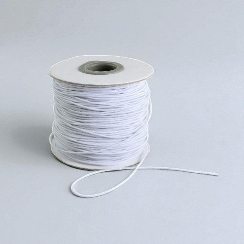 Elastic String Cord White 10M Continuous Length 0.8mm Thick 