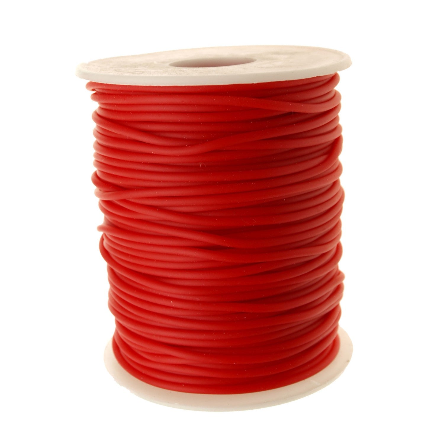 Rubber Hollow Tube Cord Red 5M Continuous Length 2mm Thick 