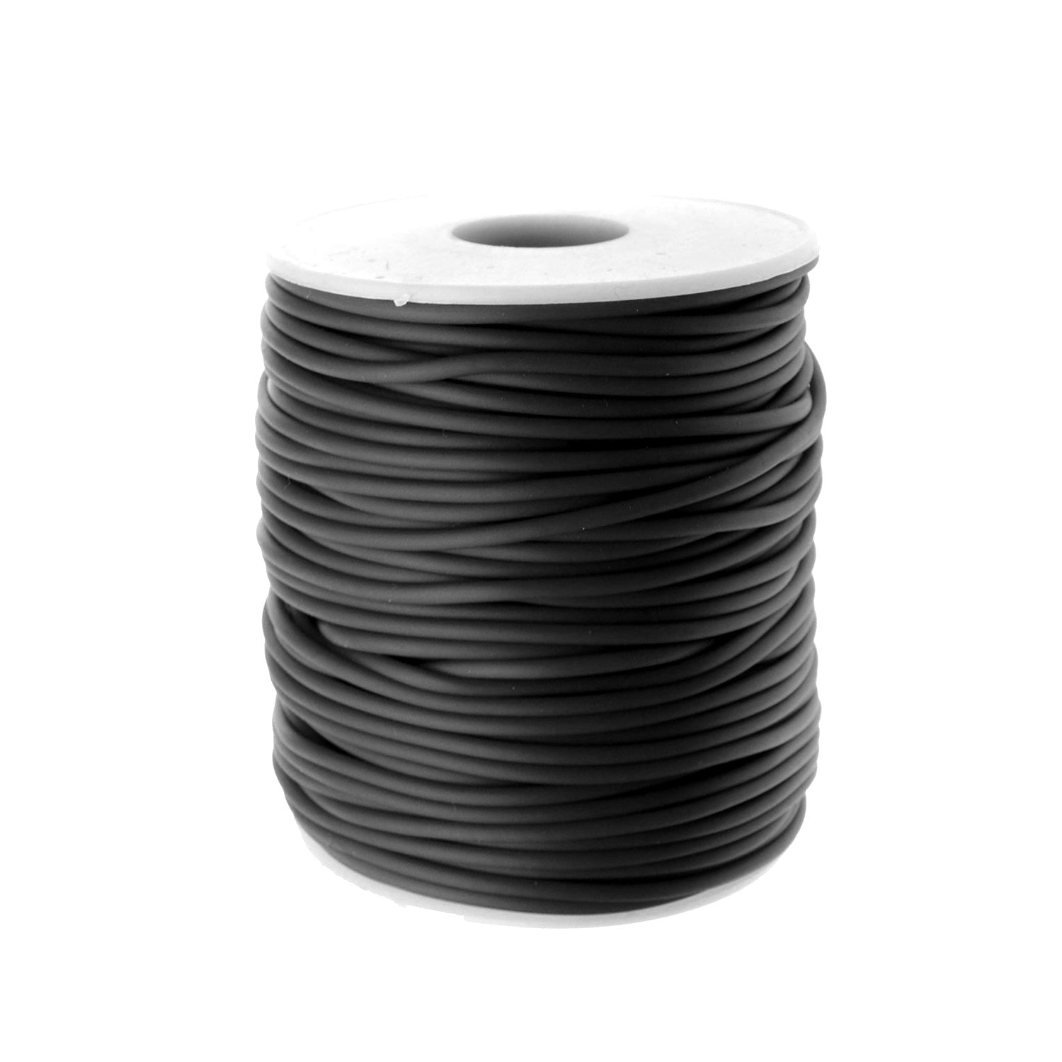 Rubber Hollow Tube Cord Black 5M Continuous Length 2mm Thick 