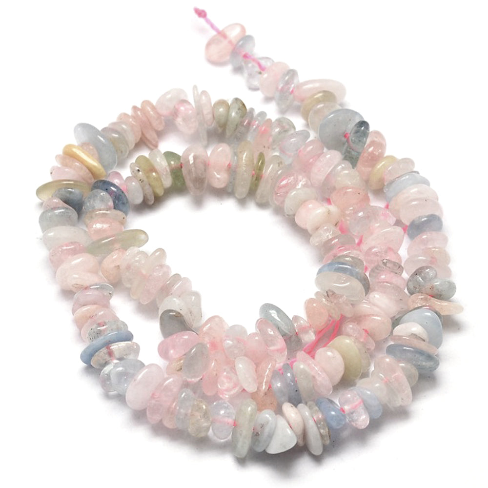Mixed-Colour Beryl Beads Chip 4x6mm Strand Of 120+