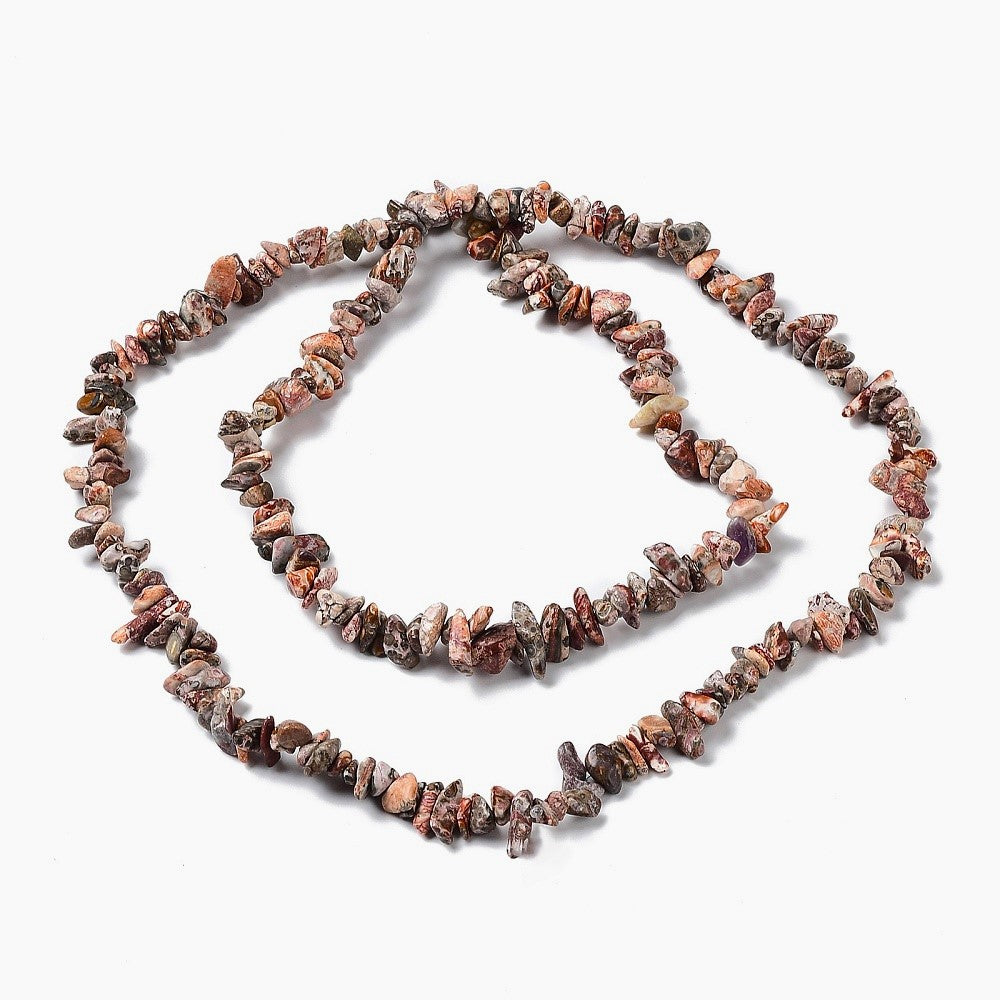 Brown Leopardskin Jasper Beads Chip Approx 3-8mm Long Strand Of 300+