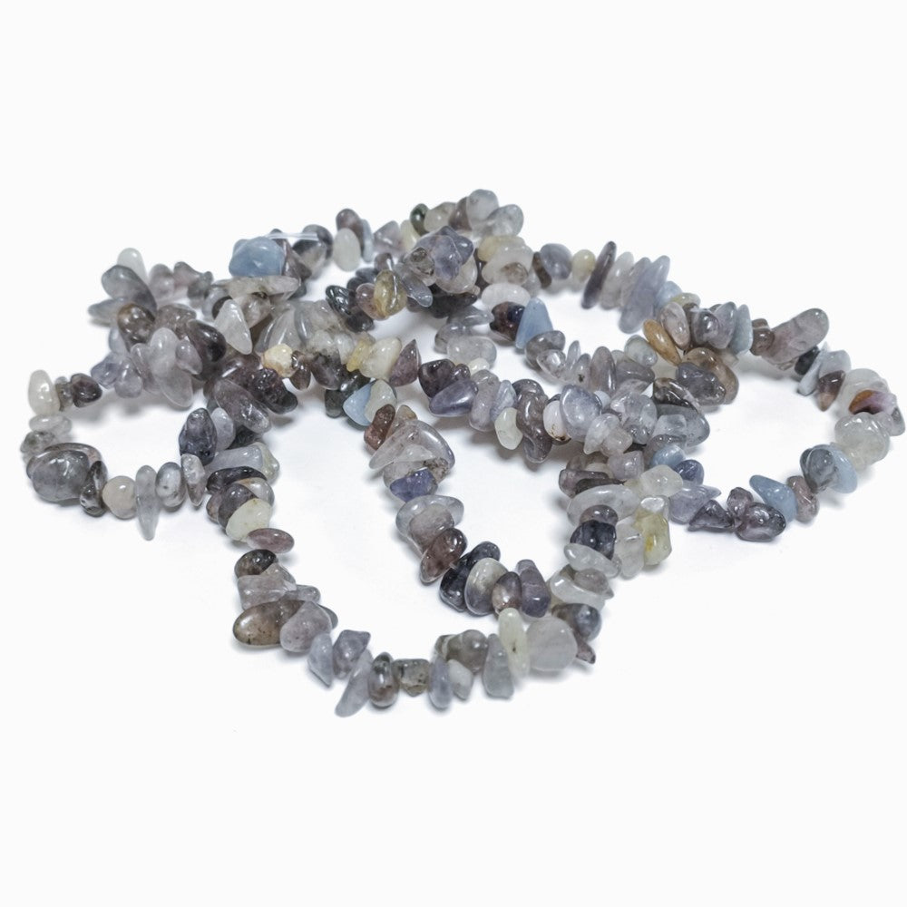 Lilac/Grey Iolite Beads Chip Approx 6-16mm Long Strand Of 240+