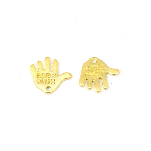 Metal Alloy Hand Made Charms Gold 13mm Pack Of 30