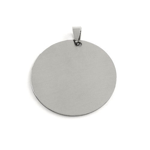 201 Stainless Steel Stamping Blanks Silver Flat Round 42mm Pack Of 3