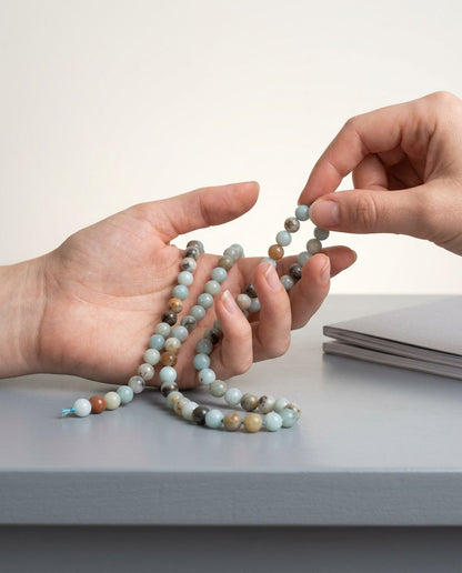 Multicolour Amazonite Beads Plain Round 8mm Strand Of 45+