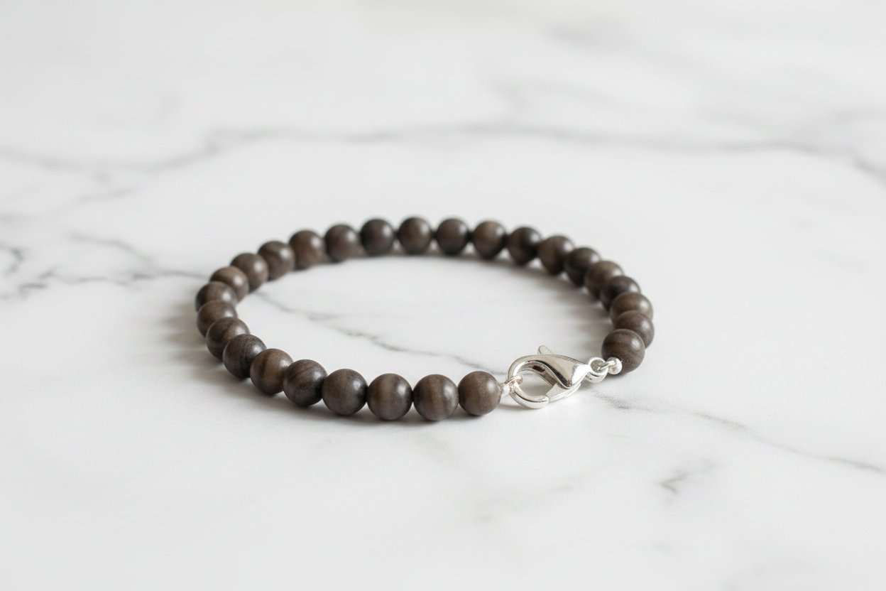 Coffee Jasper 6mm Finished Bracelet