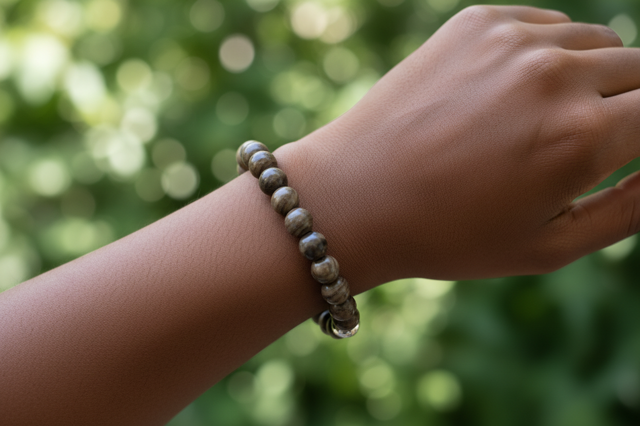 Coffee Jasper Bracelet on Model