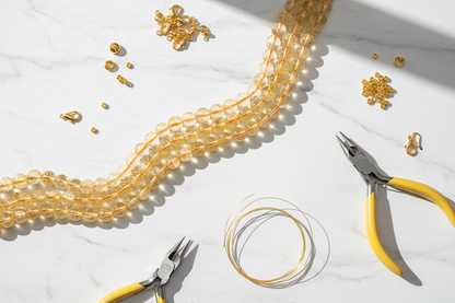 Golden Citrine Flat Lay