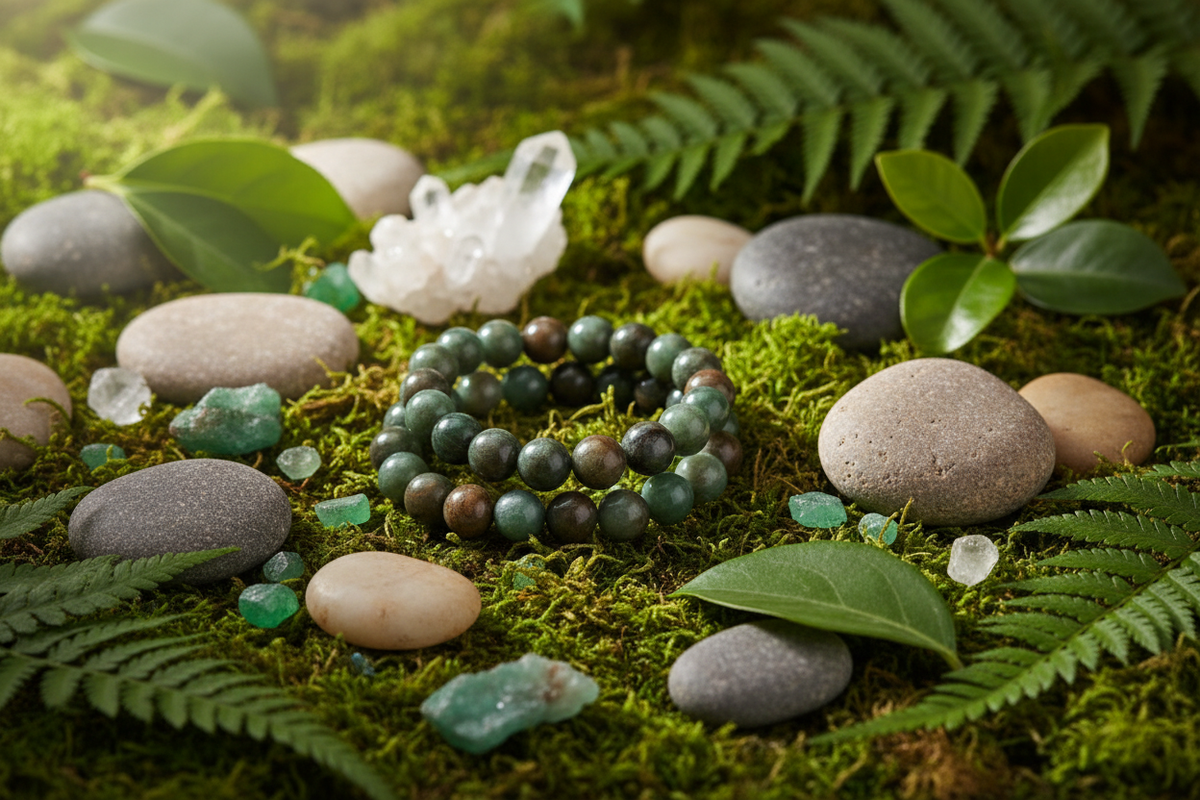 Prase Beads Natural Backdrop