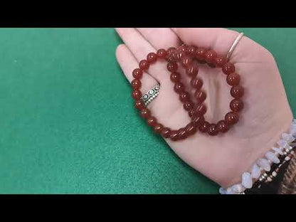 Red Carnelian Beads Plain Round 8mm Strand Of 45+
