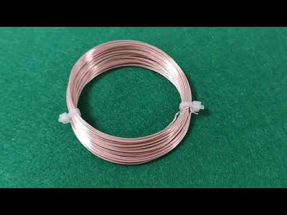 Copper Craft Wire Rose Gold Enamelled Square 6M Coil 0.8mm Thick