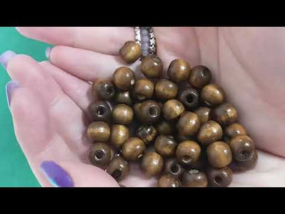 Dark Brown Wood Beads Plain Round 10mm Pack Of 100+