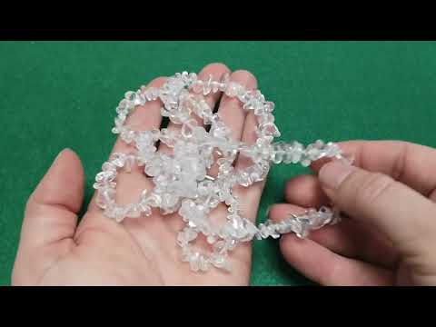 A strand of 200+ Rock Crystal beads, clear coloured, 5-8mm in size, chip shaped