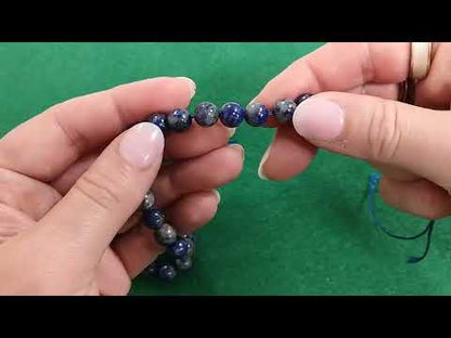 Blue Denim Lapis Lazuli Beads Plain Round 8mm Strand Of 45+
