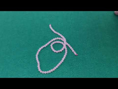 Pink Rose Quartz Beads Plain Round 4mm Strand Of 90+