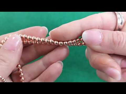 Rose Gold Hematite (Non Magnetic) Beads Plain Round 4mm Strand Of 95+